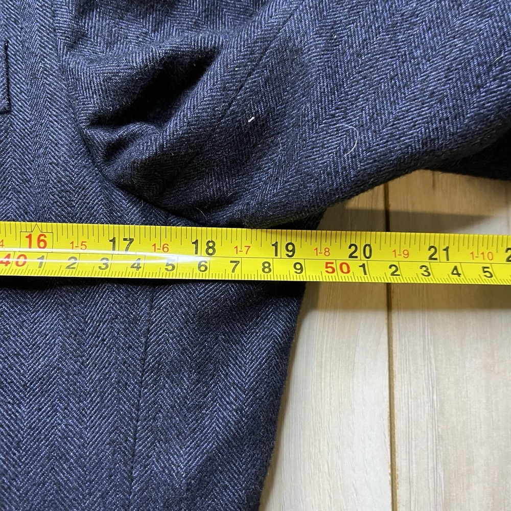 Boden Unlined 100% cotton Sports Coat Blazer 2 Button Navy Blue Womens Size 38R - Picture 12 of 16